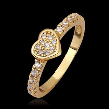 jewerly anillos 18k gp heartddd 18k color party wedding rings girl jewelry rings 57 J4U66