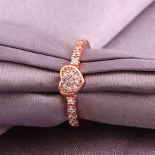 jewerly anillos 18k gp heartddd rose color party wedding rings girl jewelry rings 57 J4U66