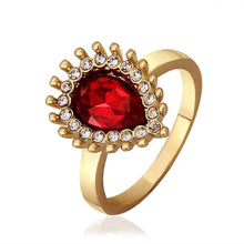 jewerly anillos 18k gp red eye 18k color party wedding rings girl jewelry rings 51 J4U66