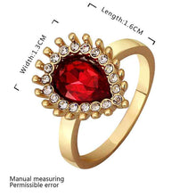 jewerly anillos 18k gp red eye 18k color party wedding rings girl jewelry rings 51 J4U66