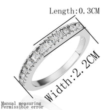 jewerly anillos 18k gp tiny crystal platinum plated party wedding rings girl jewelry rings 157 J4U66