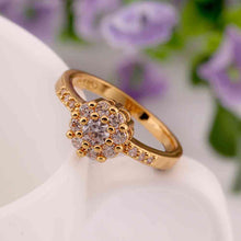 jewerly anillos 18k gp small flower 18k color party wedding rings girl jewelry rings 57 J4U66
