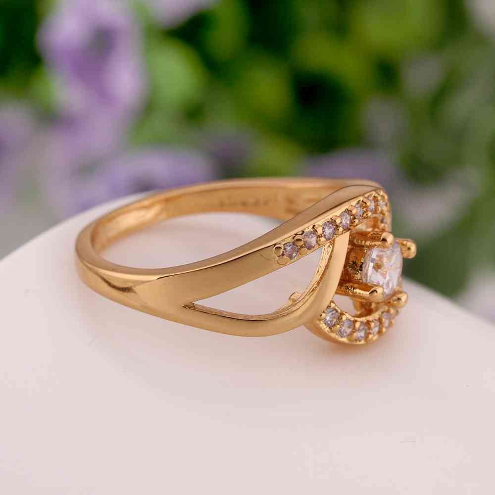 jewerly anillos 18k gp strange shape 18k color party wedding rings girl jewelry rings 53 J4U66