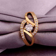 jewerly anillos 18k gp strange shape 18k color party wedding rings girl jewelry rings 53 J4U66