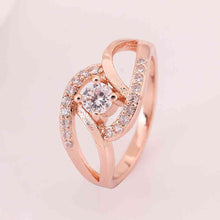 jewerly anillos 18k gp strange shape rose color party wedding rings girl jewelry rings 52 J4U66