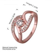 jewerly anillos 18k gp strange shape rose color party wedding rings girl jewelry rings 52 J4U66