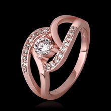 jewerly anillos 18k gp strange shape rose color party wedding rings girl jewelry rings 52 J4U66