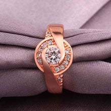 jewerly anillos 18k gp time zone rose color party wedding rings girl jewelry rings 50 J4U66