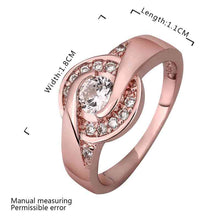 jewerly anillos 18k gp time zone rose color party wedding rings girl jewelry rings 50 J4U66