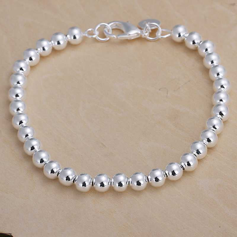 silver plated jewelry bracelet fine bead bracelet smth114 J4U66