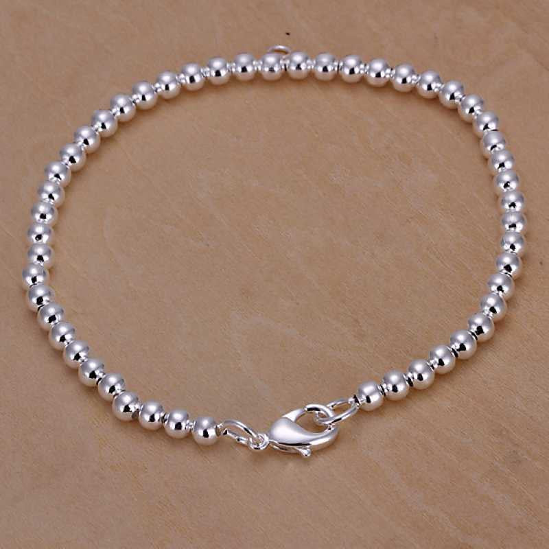 silver plated jewelry bracelet fine bead bracelet smth1 J4U66