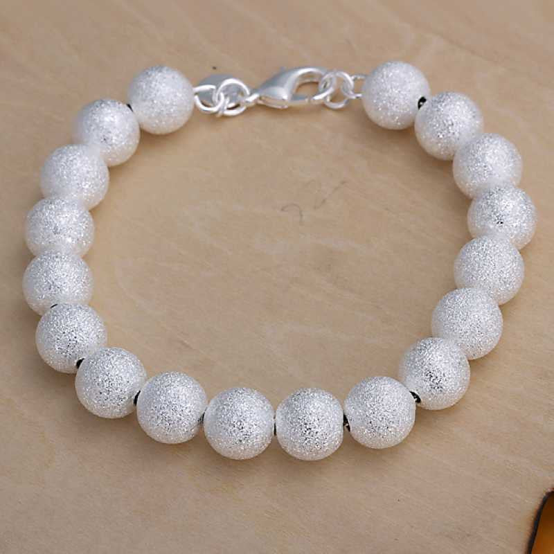 silver plated jewelry bracelet fine beads bracelet smth075 J4U66