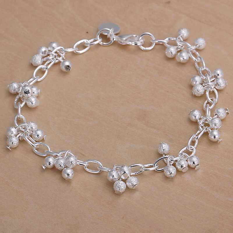 silver plated jewelry bracelet fine beads bracelet smth07 J4U66