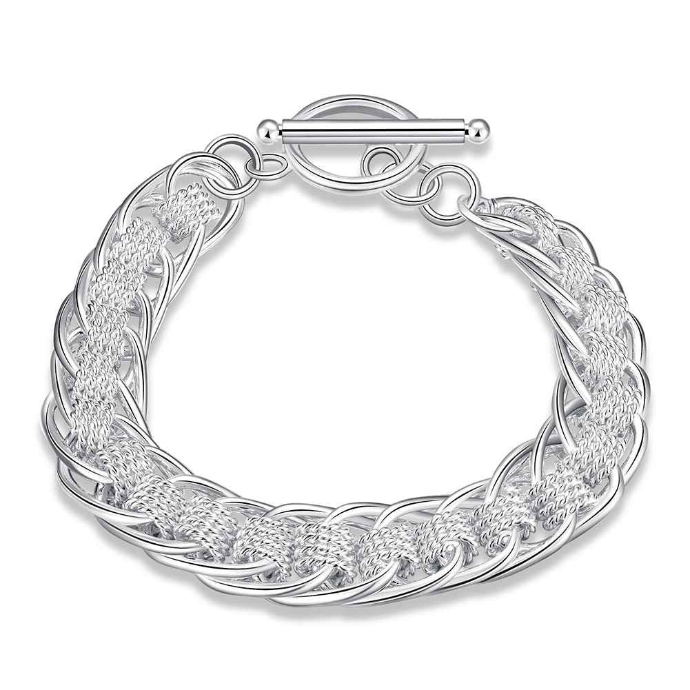 silver plated jewelry bracelet fine bracelet smth05 J4U66