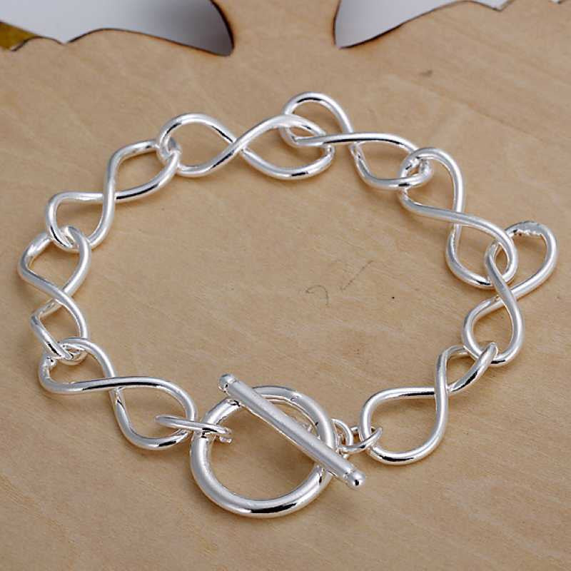 silver plated jewelry bracelet fine bracelet smth13 J4U66