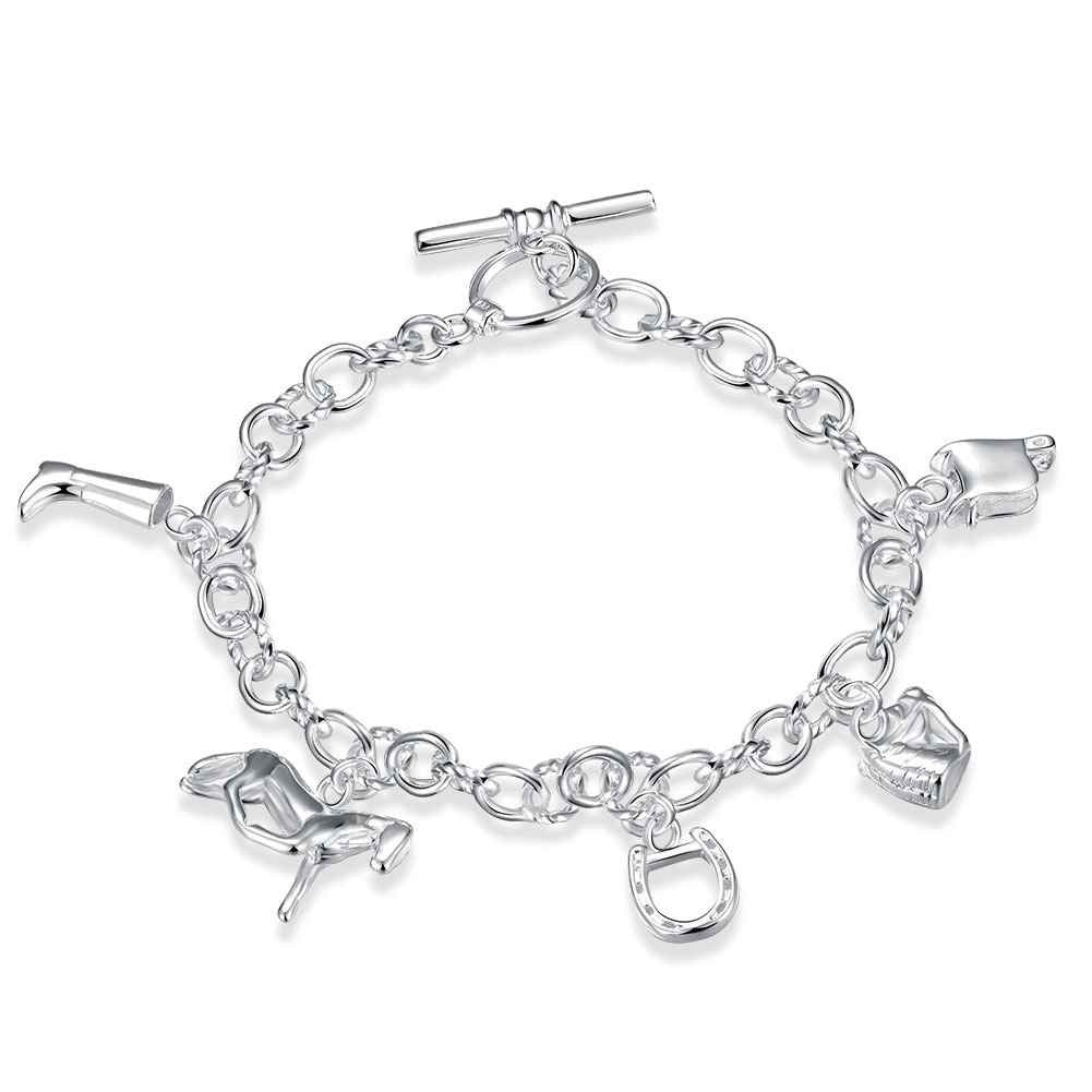 silver plated jewelry bracelet fine charming bracelet smth074 J4U66