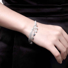 silver plated jewelry bracelet fine heart pendant bracelet smth07 J4U66