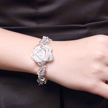 silver plated jewelry bracelet fine rose bracelet smth244 J4U66