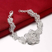 silver plated jewelry bracelet fine rose bracelet smth244 J4U66