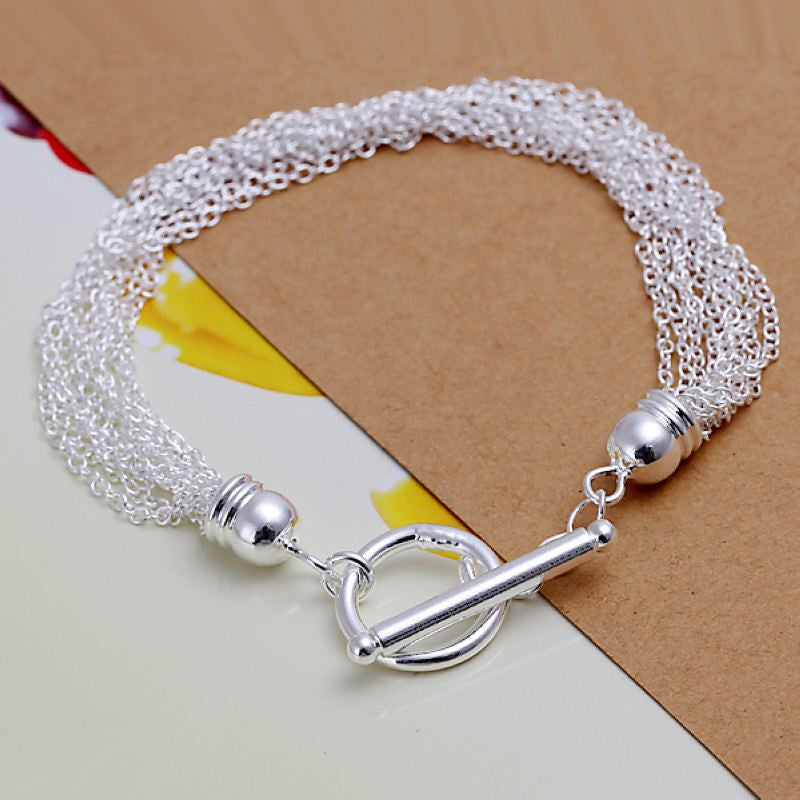 silver plated jewelry bracelet fine rose bracelet smth251 J4U66