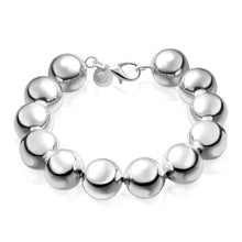 silver plated jewelry bracelet fine solid bead bracelet smth00 J4U66
