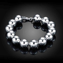 silver plated jewelry bracelet fine solid bead bracelet smth00 J4U66