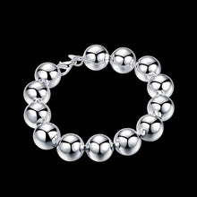silver plated jewelry bracelet fine solid bead bracelet smth00 J4U66