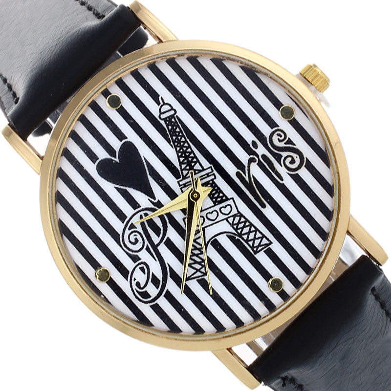 4 Colors Fashion Leather strap Anchor GENEVA Watches Women Dress Watches J4U66