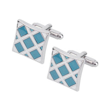French Cufflinks For Mens Jewelry Shirt Cufflinks Cuff Buttons Blue Color Cuff Link For Wedding J4U66