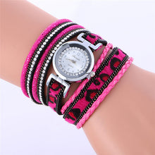 luxury Fashion 8 Colors Elegance Wrap Around Fashion Weave Leather Bracelet Lady Womans Ladies Casual Dress Wrist Watch J4U66