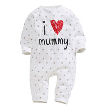 funnyborn baby cotton long sleeve rompers love mummy daddy clothes J4U66