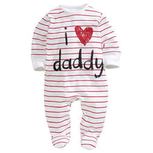Funny born Baby Cotton Long Sleeve Rompers Love Mummy Daddy Clothes Y2 J4U66