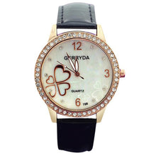 Brand8 Colors Watches Elegant 4 Heart Diamond Woman PU Leather Strap Quartz Watch Womens Wrist Watch Montres Relogio Feminino J4U66