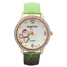 Brand8 Colors Watches Elegant 4 Heart Diamond Woman PU Leather Strap Quartz Watch Womens Wrist Watch Montres Relogio Feminino J4U66