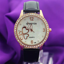 Brand8 Colors Watches Elegant 4 Heart Diamond Woman PU Leather Strap Quartz Watch Womens Wrist Watch Montres Relogio Feminino J4U66