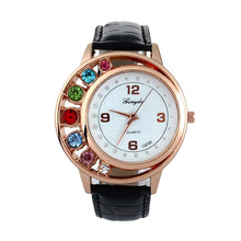 Brand Watches Elegant 7 Colors Diamond Woman Dress PU Leather Strap Bracelet Quartz Watch Womens Wrist Watch lady watches J4U66