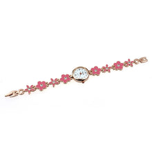 Brand Watches Elegant Flowers Diamond Woman Dress Alloy Strap Bracelet Quartz Watch Womens Wrist Watch lady watches J4U66