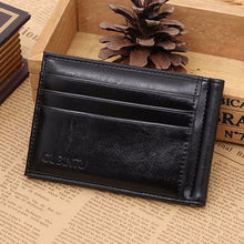 Luxury Business Fashion Men Leather Card Cash Receipt Holder Organizer Bifold Wallet Purse Card&ID Hold J4U66