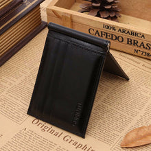 Luxury Business Fashion Men Leather Card Cash Receipt Holder Organizer Bifold Wallet Purse Card&ID Hold J4U66