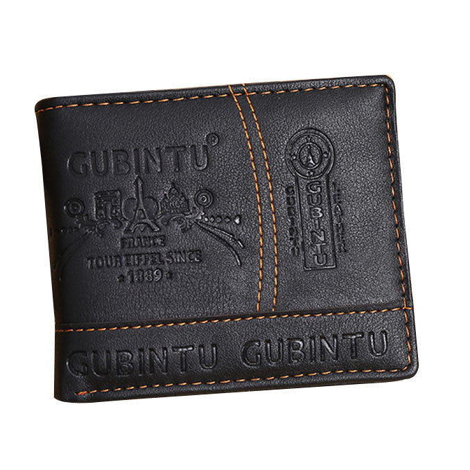 PU Leather Wallet Men Famous Brand Coin Purse Wallets Paris Leather With Coin Pocket Bifold Wallet Purse Cartera Hombre J4U66