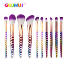 10pc Make Up Foundation Eyebrow Eyeliner Blush Cosmetic Concealer Brushes Professional Foundation Powder Brush Kit Set J4U66