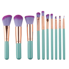10pc Make Up Foundation Eyebrow Eyeliner Blush Cosmetic Concealer Brushes Professional Powder Brush Makeup Kit Set J4U66