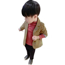 Gentleman Boys Toddlers Cotton Jacket Suit Solid Blazer Kids Jackets Coat Fall Overcoat J4U66