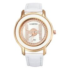 Brand Elegant Business Leather Band Analog H Shape Diamond Ladies dress quartz watch montre femme relogio feminino J4U66