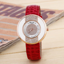 Brand Elegant Leather Band Stainless Steel Sport Analog Diamond women Ladies dress quartz watch montre femme relogio feminino J4U66
