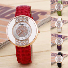 Brand Elegant Leather Band Stainless Steel Sport Analog Diamond women Ladies dress quartz watch montre femme relogio feminino J4U66