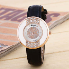 Brand Elegant Leather Band Stainless Steel Sport Analog Diamond women Ladies dress quartz watch montre femme relogio feminino J4U66