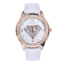 Brand Elegant Simpls Leather Band Alloy Analog Diamond imperial crown Ladies dress quartz watch montre femme relogio feminino J4U66
