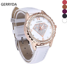 Brand Elegant Simpls Leather Band Alloy Analog Diamond imperial crown Ladies dress quartz watch montre femme relogio feminino J4U66