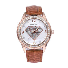 Brand Elegant Simpls Leather Band Alloy Analog Diamond imperial crown Ladies dress quartz watch montre femme relogio feminino J4U66